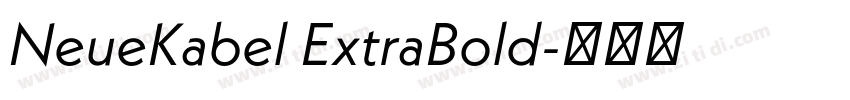 NeueKabel ExtraBold字体转换